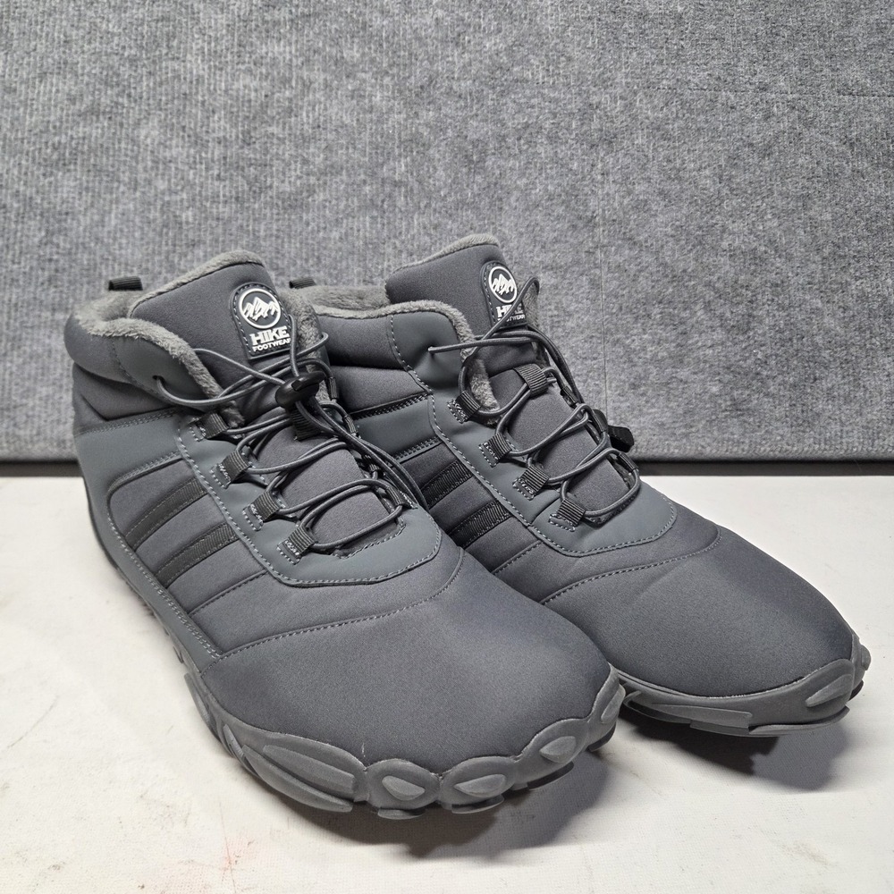 HIKE Footwear Winter Boots Mens EU 47 US 13 Gray Insulated Fleece Lined Hiking